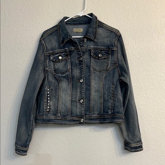 Earl Jeans Jackets & Blazers - Earl Jeans Dark Wash Jean Jacket